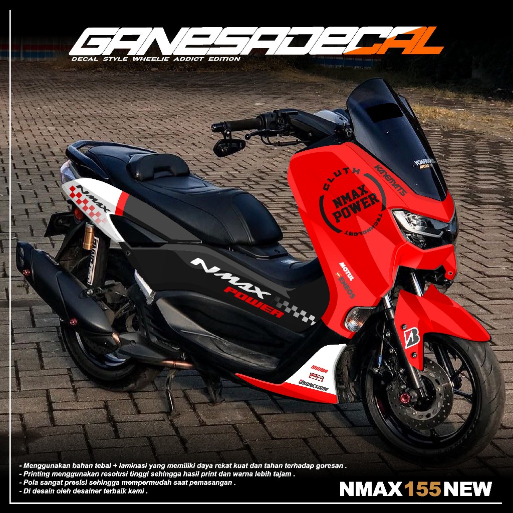 Decal Stiker Nmax 155 New Fullbody Tahun 2020 2021 2022 2023 Terlaris -  Decal Sticker Nmax 155 Conn