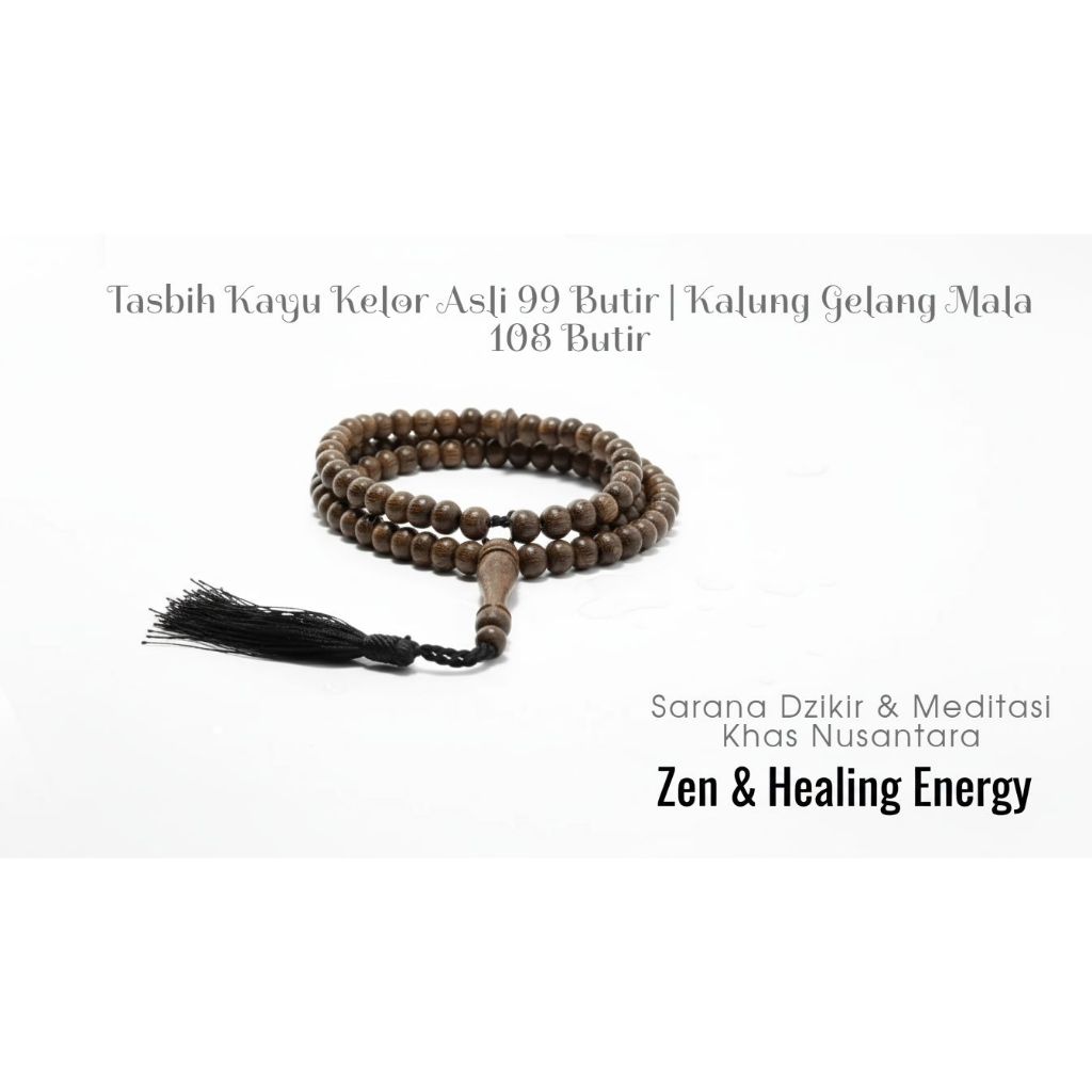 Tasbih Kayu Kelor Asli 99 Butir | Alat Hitung Dzikir & Meditasi | Kerajinan Tangan Khas Nusantara