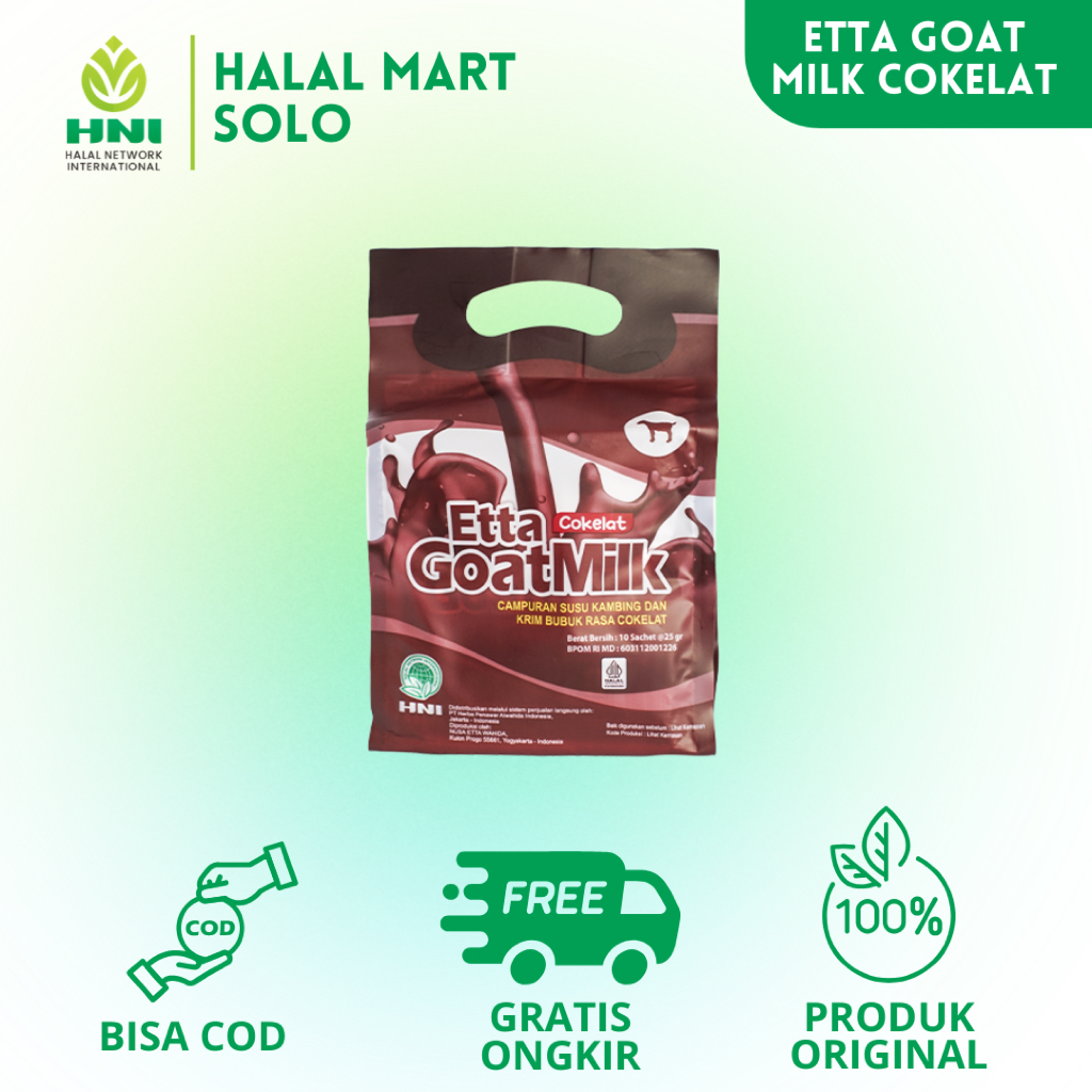 

Etta Goat Milk Coklat 10 Sachet Susu Etawa