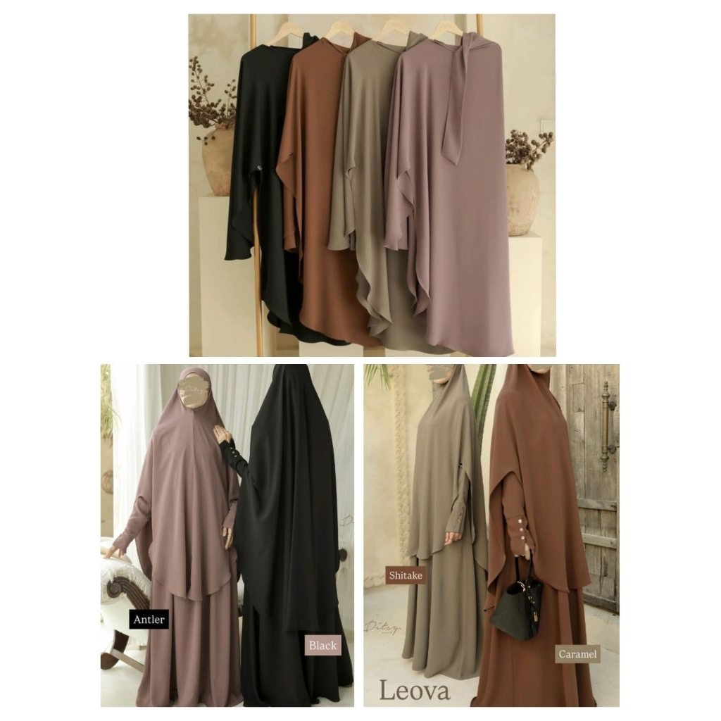 Leova Shitake Caramel Antler Black Shaala Mina anti UV Ditsy Moslem