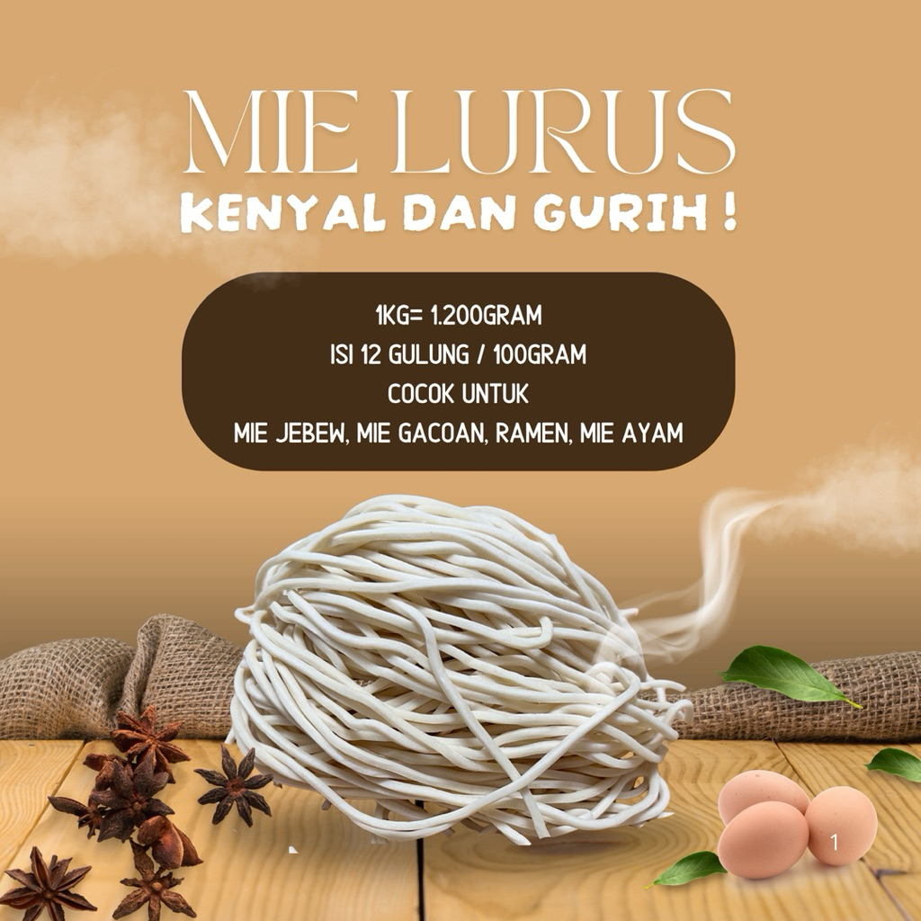 Mie Basah Lurus Mie ayam Mie jebew