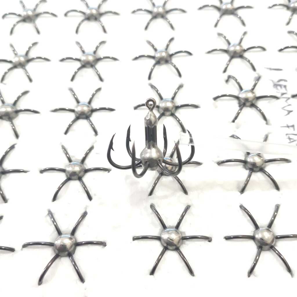 Mata Kail Garong Bahan Kail Genzo Iseama Flat Mata 6 Solder Mata Pancing Baronang