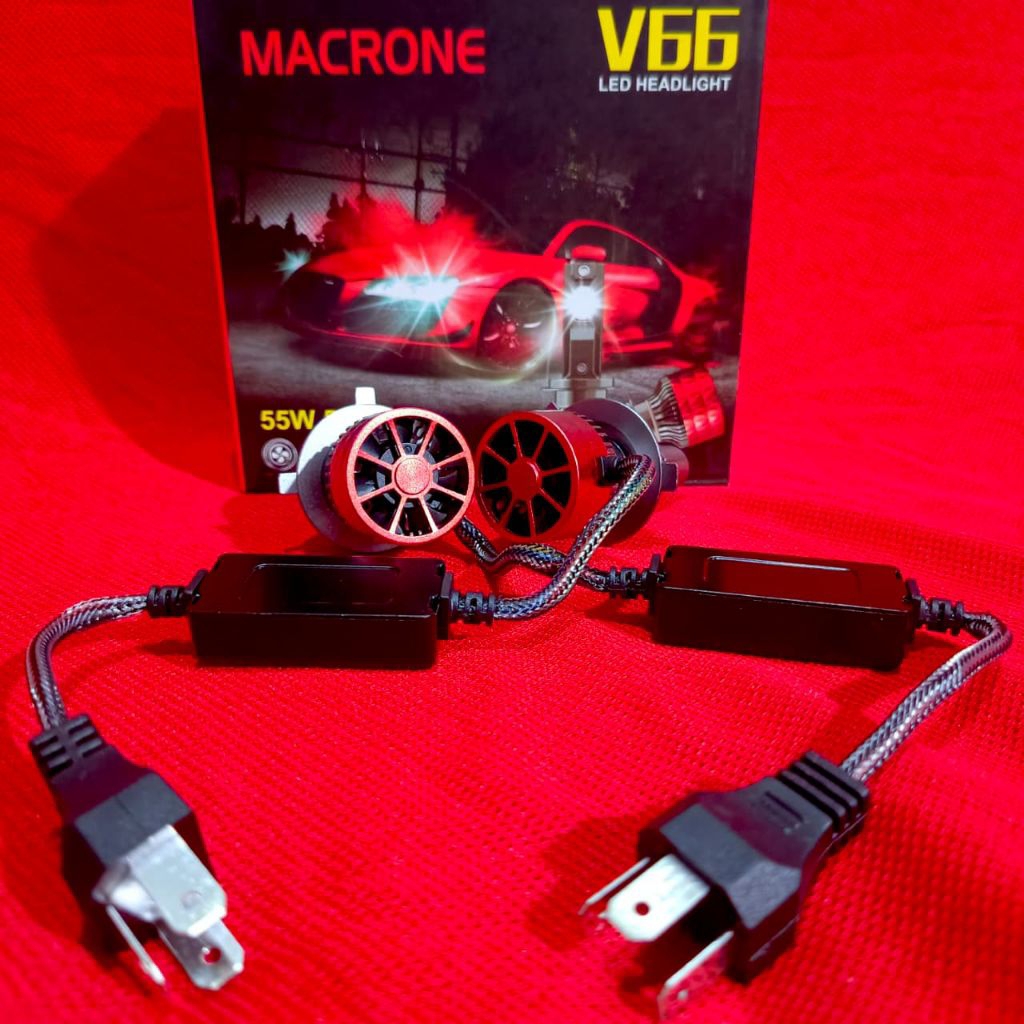 Lampu LED Macrone V66 H4 - LED Macrone V66 Macrone 55 Watt | Audio mobil