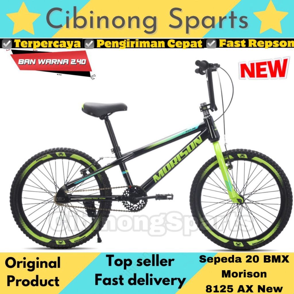 Sepeda 20 BMX Morison 8125 AX 2.40 Rem V-Brake Ban Warna 2.40 New Product Good Quality