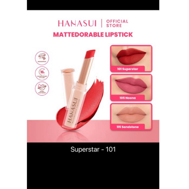 hanasui mattedorable lipstik