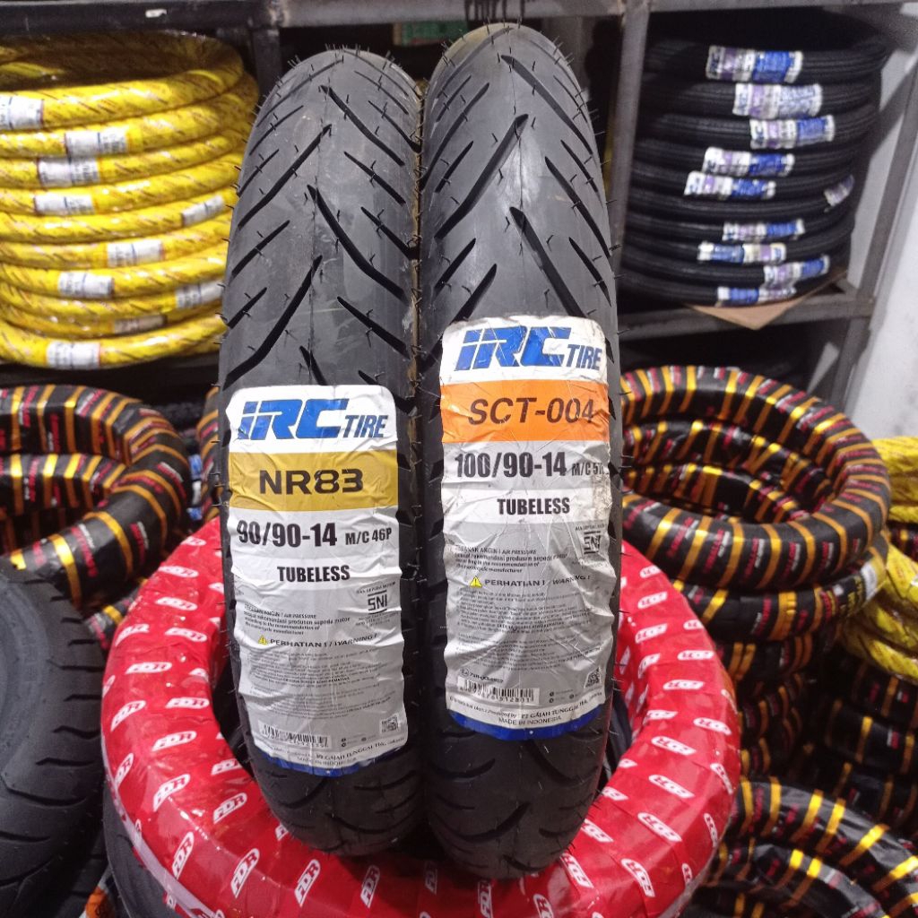 BAN IRC TUBLES 90/90-14, 100/90-14 IRC ORIGINAL 100%  YAMAHA LEXY, VAROO (free pentil)