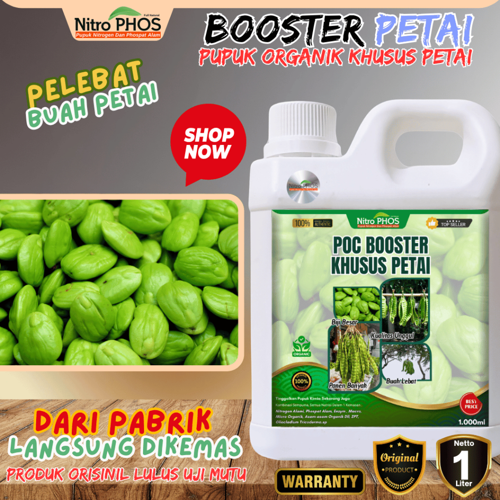 Jual Pupuk Organik  PETAI 1 Liter, Poc | Booster PETAI Pelebat Buah Maksimal | Menambah Besar Buah P