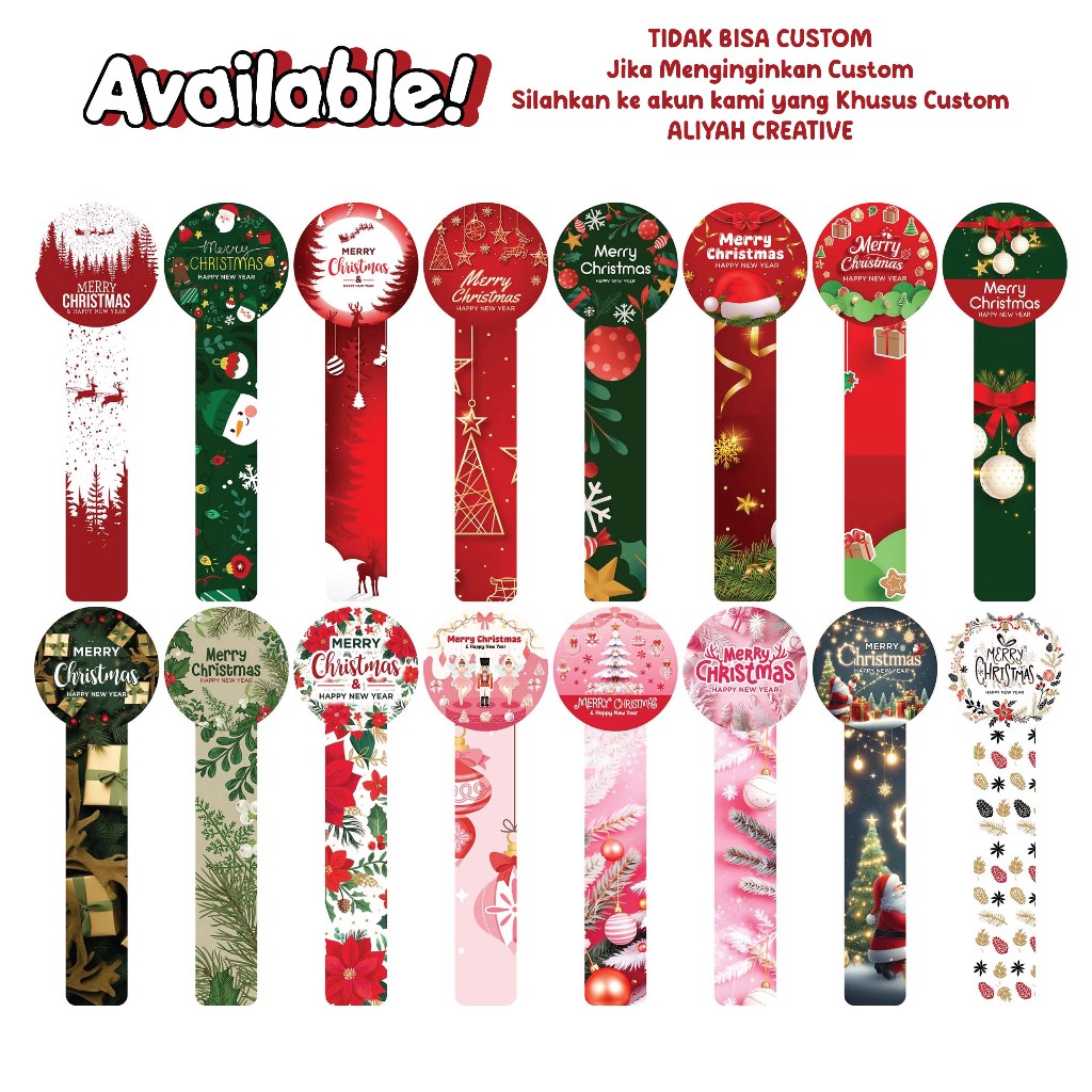 

20 pcs Stiker toples/HAMPERS Natal Merry Christmas Ekonomis