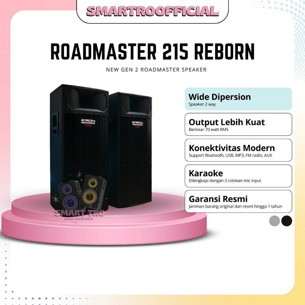 SPEAKER ROADMASTER GEN2 KD PRO 215/212 REBORN MIX USB BLUETOOTH