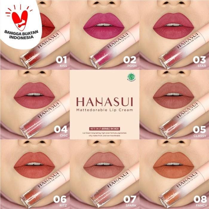 (Khusus Grosir) Hanasui Mattedorable Lip Cream / Boba LipCream / Matchamallow