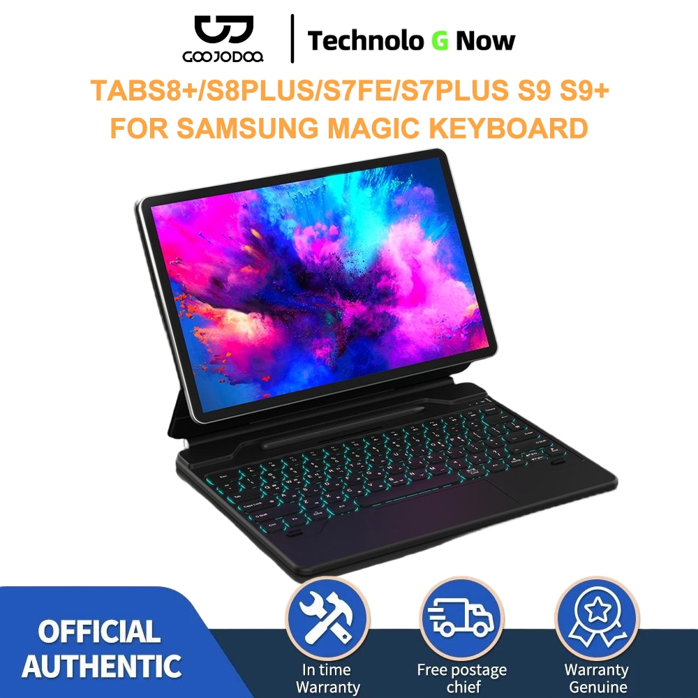 Goojodoq Magic Keyboard Case Wireless Bluetooth for Samsung Galaxy Tab S9/S9+ S10+ S8+/S8 Plus/S7 FE