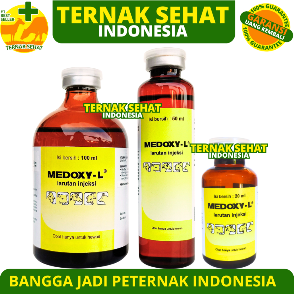 MEDOXY L 100ML MEDOXY L 50ML MEDOXY L 20ML MEDION - Obat Hewan Anti Infeksi Spektrum Luas Ternak