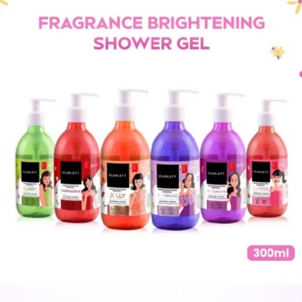 Scarlett Whitening New Fragrance Brightening Shower Gel Body Wash Sabun Mandi Cair Bright Mood Boost