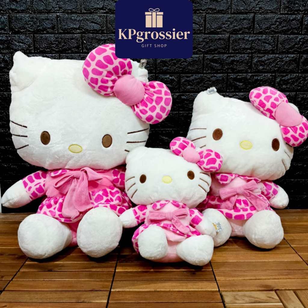 Boneka Hello Kitty Sanrio Baju Pink Jumbo Besar Lucu 23, 38, 57 dan 65 cm