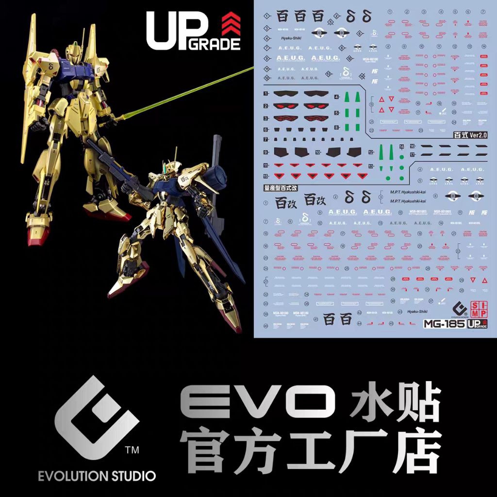 MG 1/100 HYAKU SHIKI VER. 2.0/HYAKU SHIKI KAI WATER DECAL EVOLUTION MONSTER