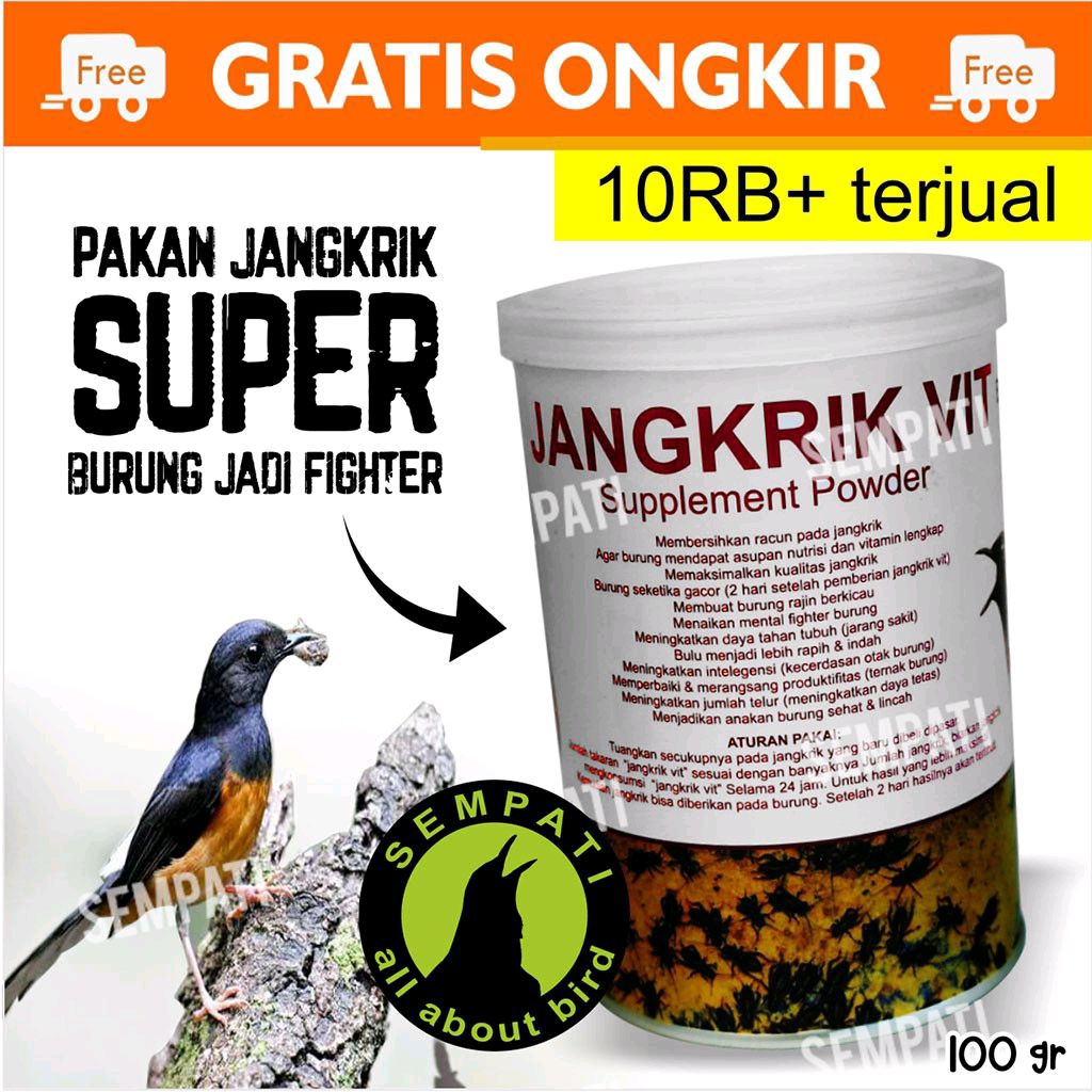 SEMPATI Jangkrik Vit Sempati Pakan Khusus Jangkrik Untuk Burung Murai Kacer Cucak Anis Jadi Gacor Ja