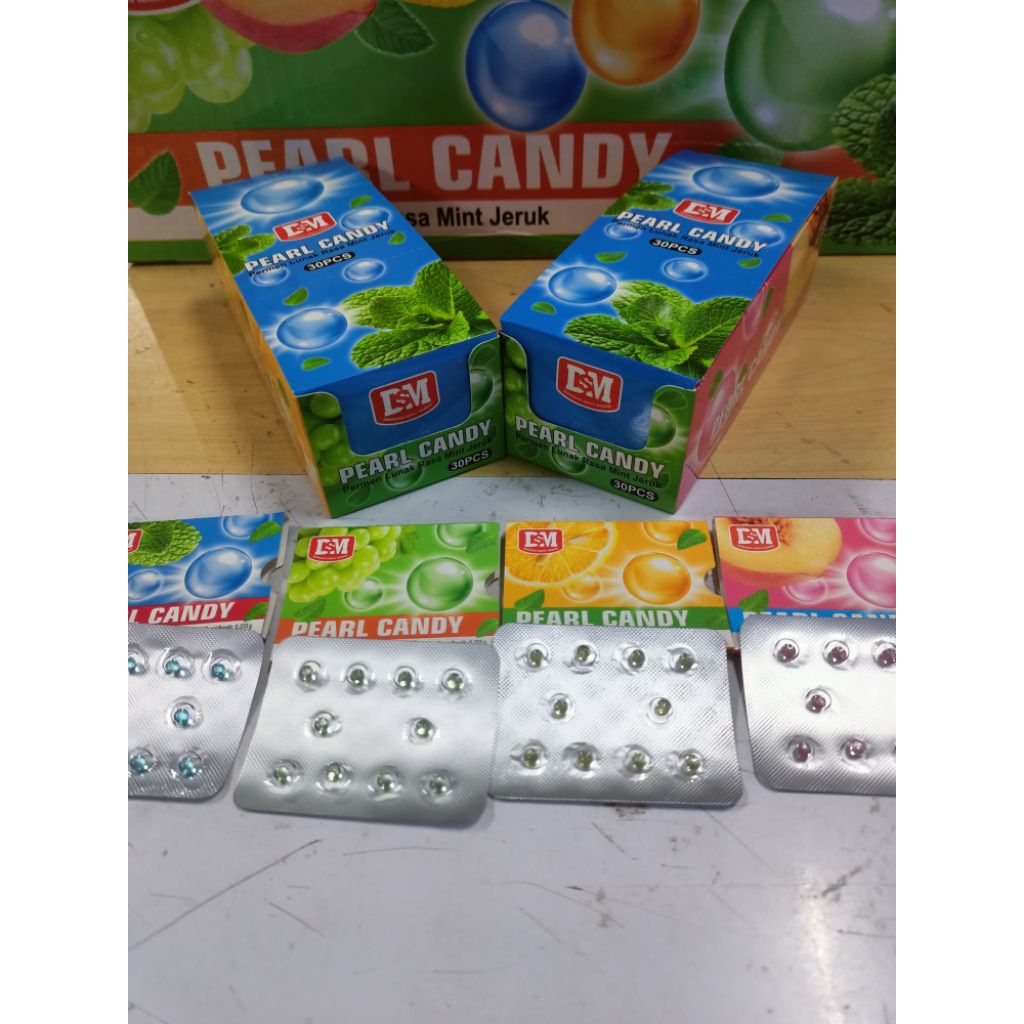 

Permen mini PEARL CANDY permen lunak rasa mint jeruk 1box isi 30pcs