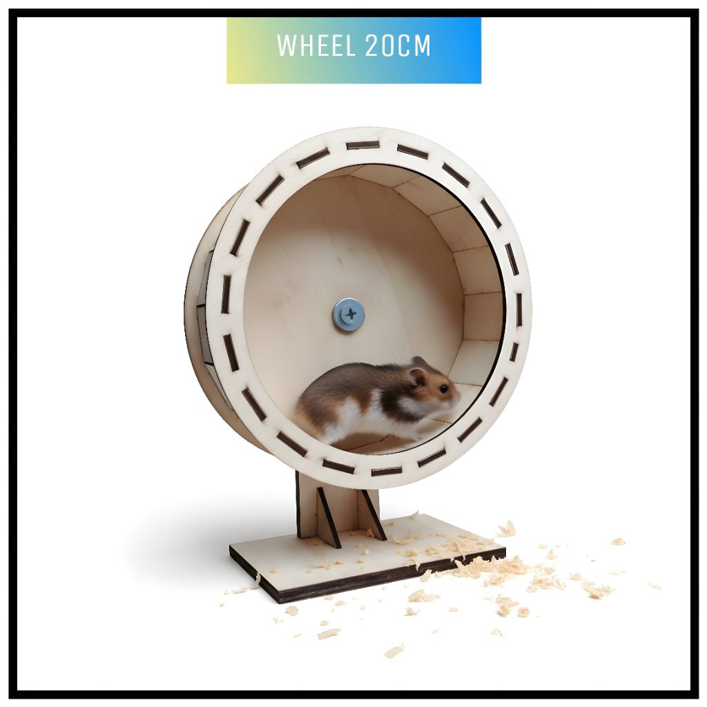 MAINAN HAMSTER KINCIR BESAR PUTARAN WHEEL HAMSTER KAYU