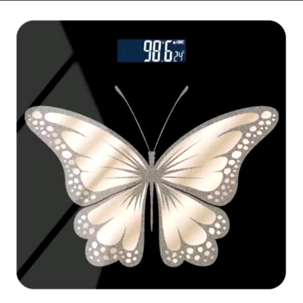 Timbangan Badan Digital Butterfly free 2 baterai, Timbangan digital iscale akurat