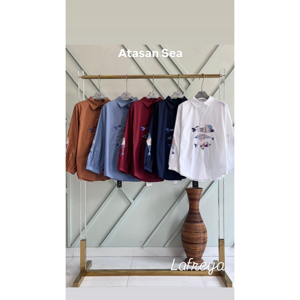 Cleome Lafreya Atasan Sea Fashion Muslim Wanita Import LFY Lafreya