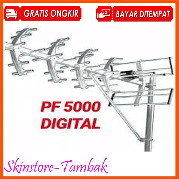 Antena  TV Digital / Analog Plus Kabel 18 m PF Digital 5000 Outdor Antena Luar