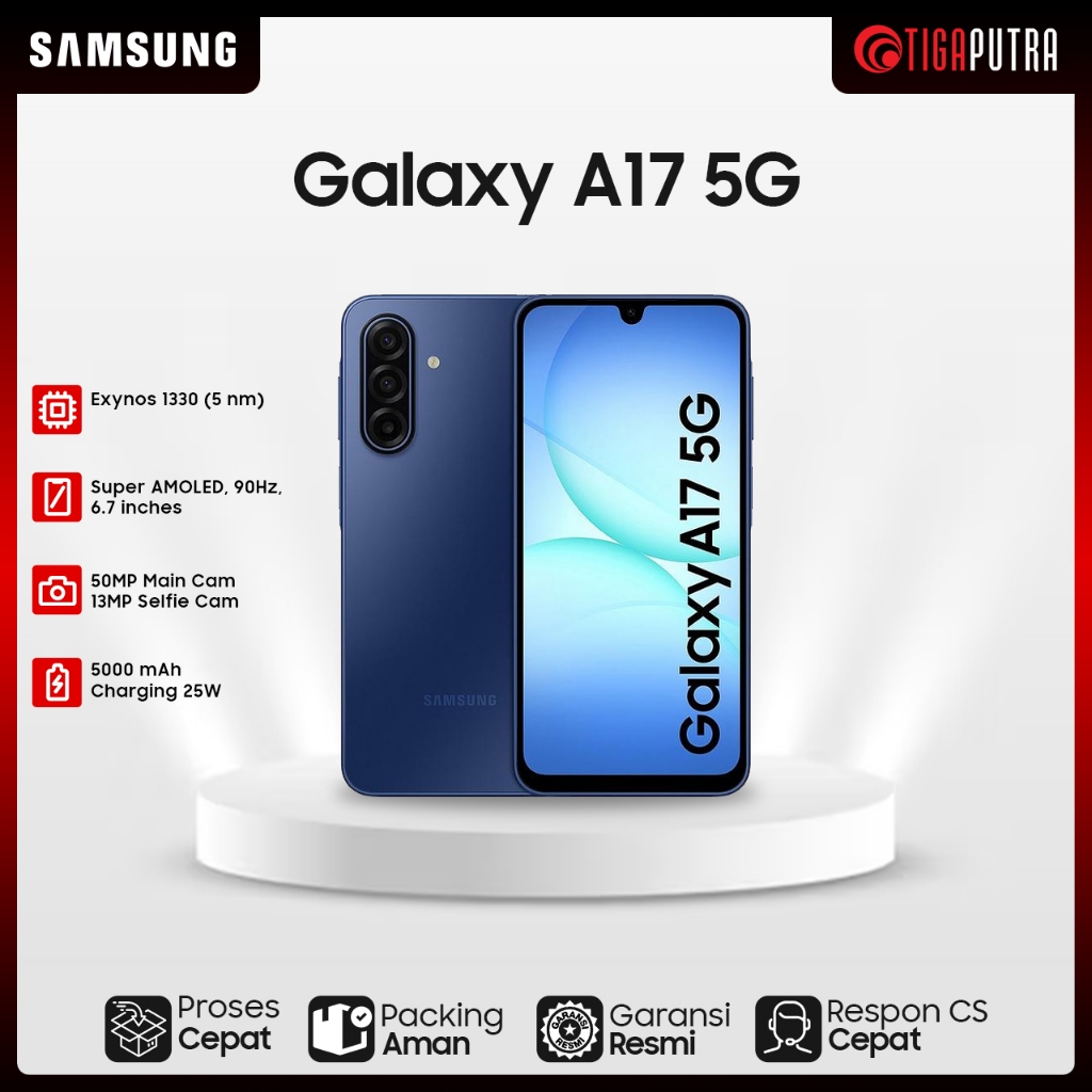 Samsung Galaxy A17 5G (Ram 8GB, Rom 256GB, AMOLED 90Hz)