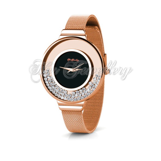 Klaim promo Crystaline Watch 2 Colours  Jam Tangan Crystal kristal swarovski by Her Jewellery