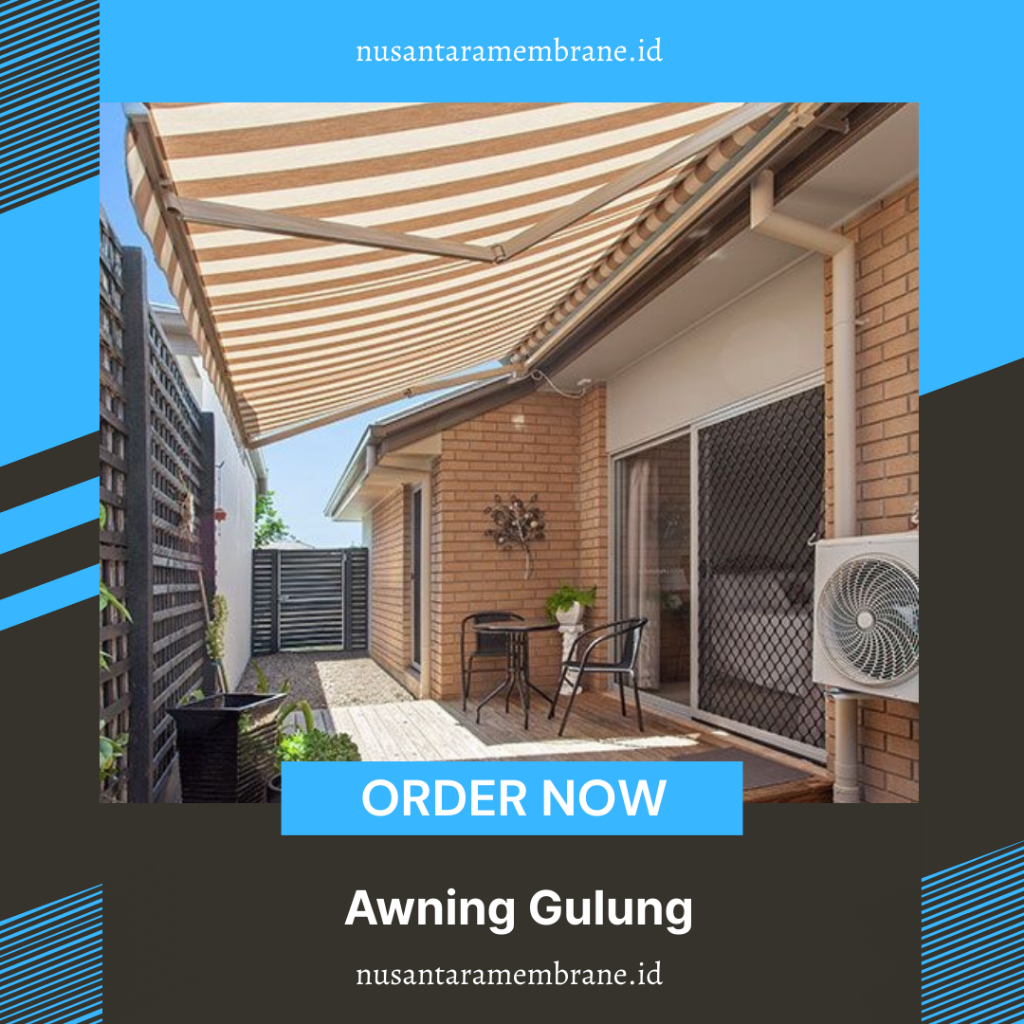 Kanopi Awning Gulung Elektrik & Manual Murah - Canopy Buka Tutup Per Meter Untuk Rumah & Usaha
