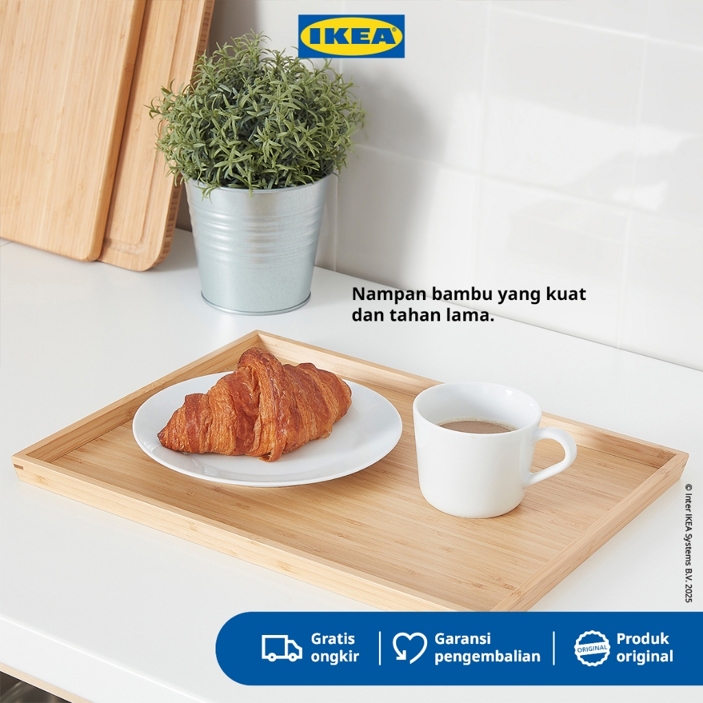 IKEA OSTBIT Nampan Makanan atau Minuman dari Bambu 30x40 cm