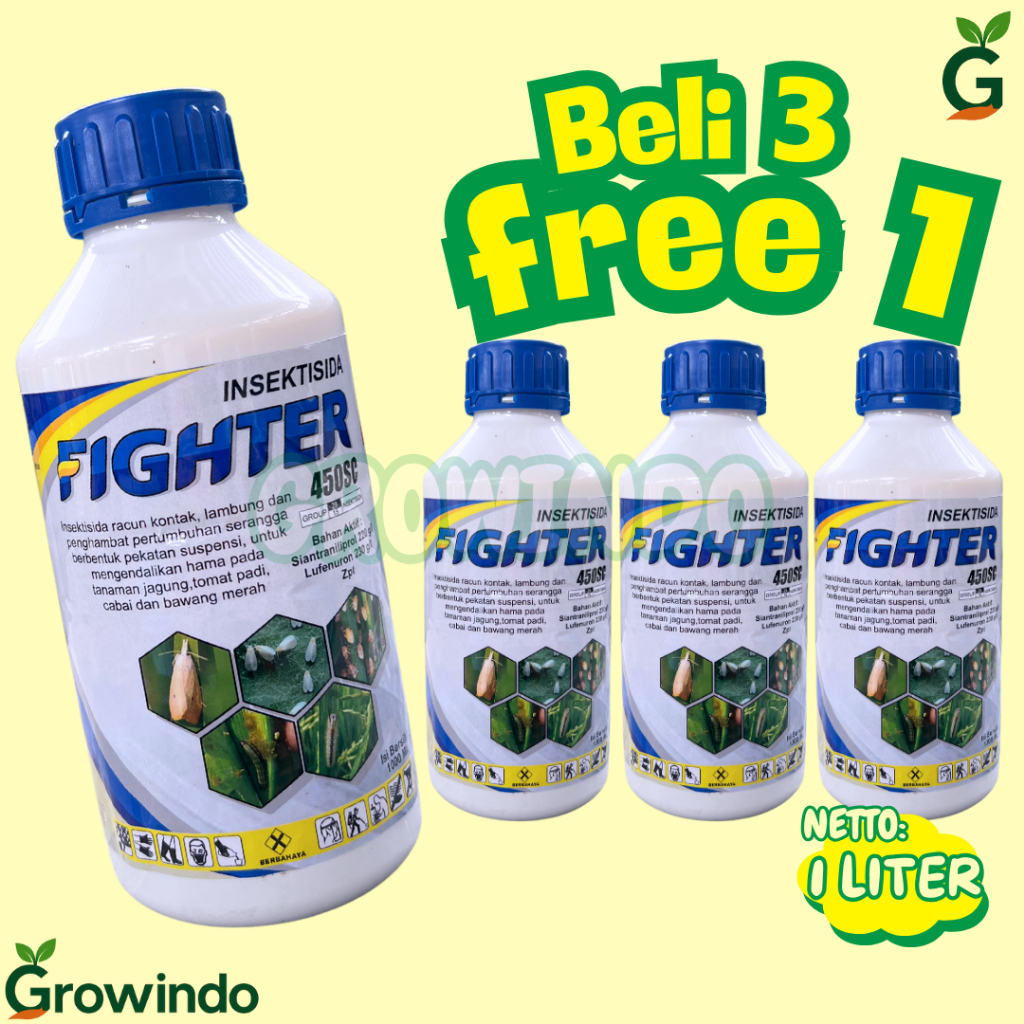 Insektisida FIGHTER 450SC 1L Basmi Hama Padi, Sayur & Perkebunan
