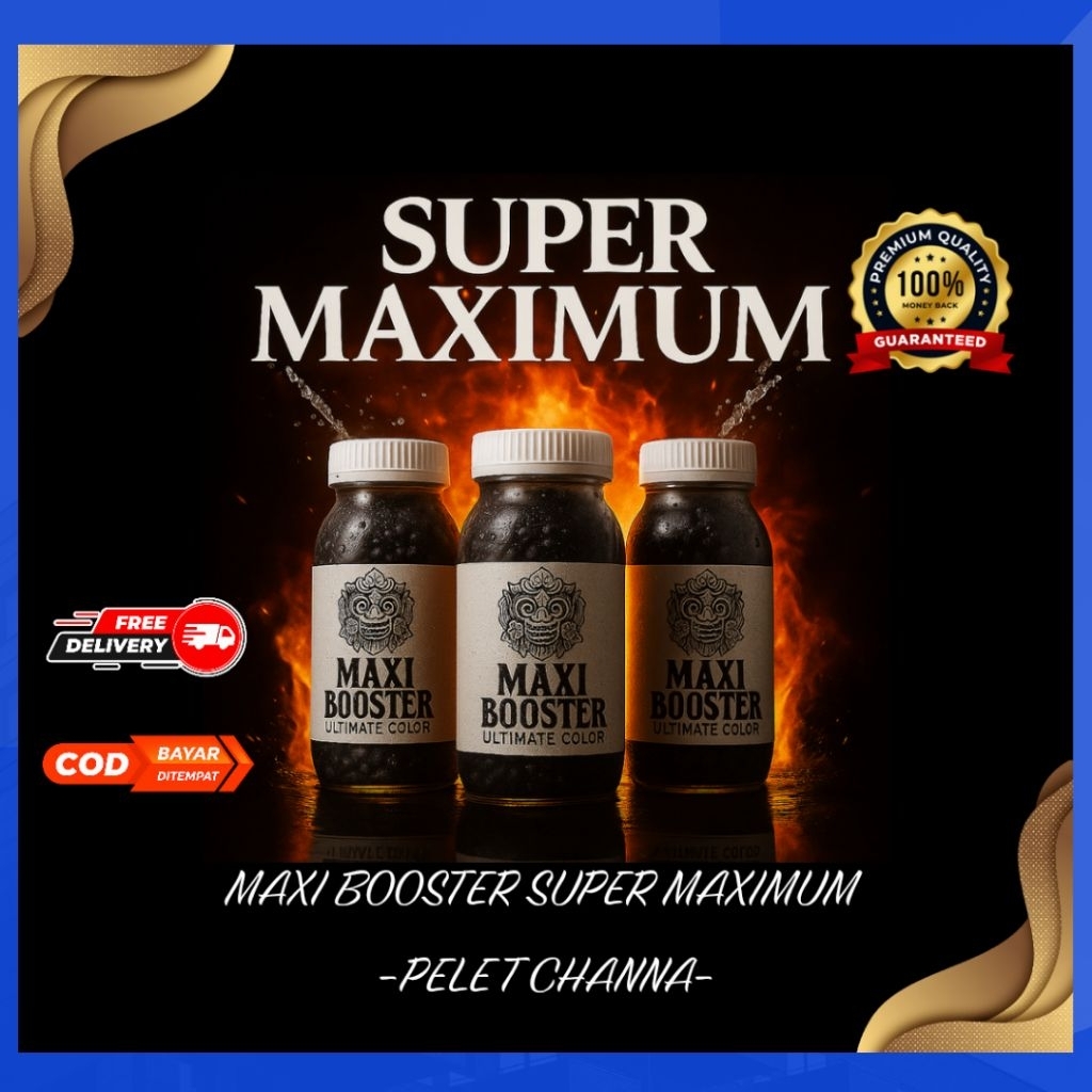 (PELET) CHANNA MAXI BOOSTER | Ultimate Color – Suplemen Pakan Premium untuk Ikan Channa & Ikan Hias 