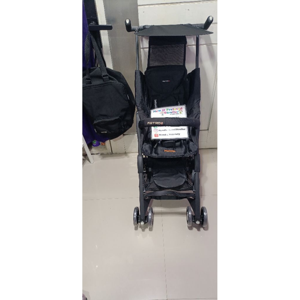 stroller astro2 preloved hitam biru tosca merah