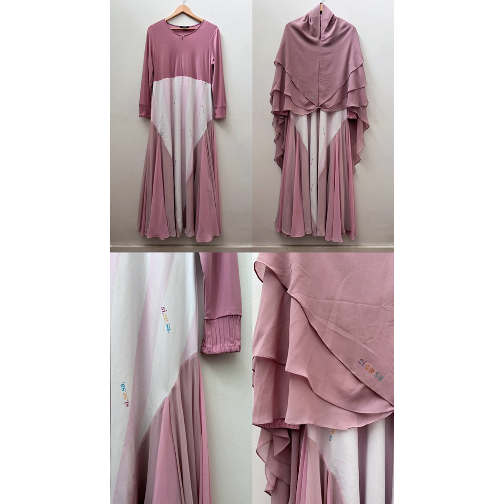 PRELOVED - Set Syar’i Sisesa Pink