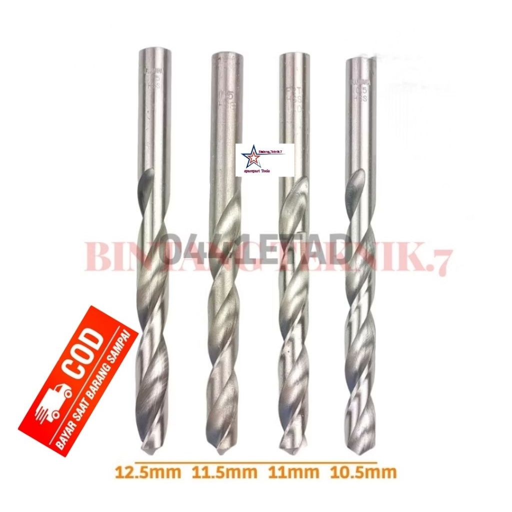 Mata Bor Besi Bor Kayu 10.5mm 11mm 11.5mm 12.5mm HSS