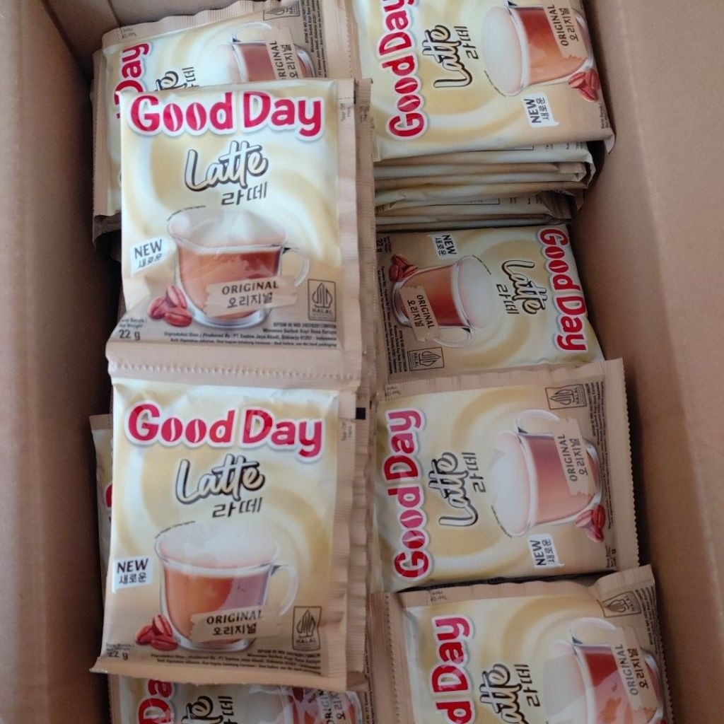 

GOOD DAY LATTE ORIGINAL !! 1 RENCENG ISI 10 @22GR