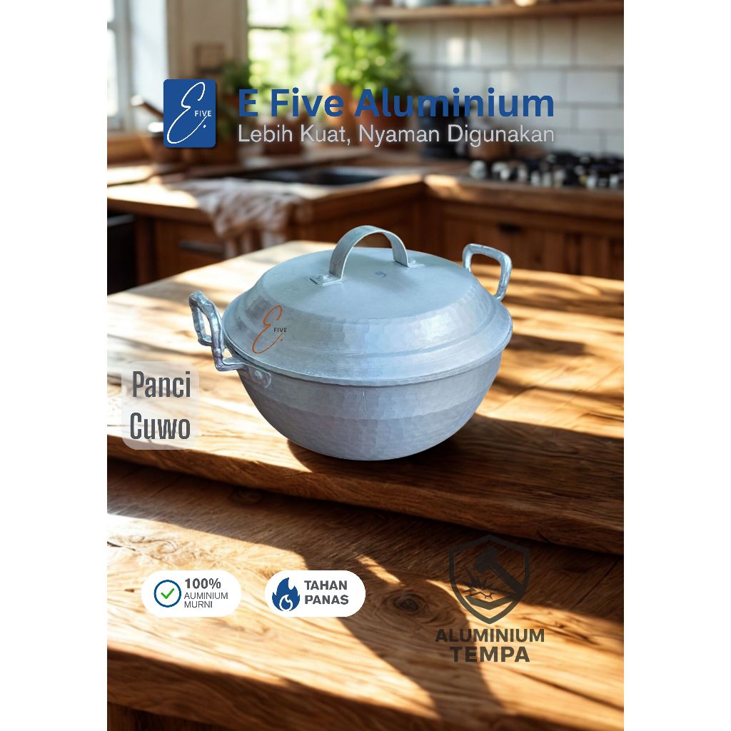 Panci Cuwo - Aluminium Tempa, Tebal, Kuat, Kokoh, Tidak Berkarat, Aman dan Nyaman Digunakan