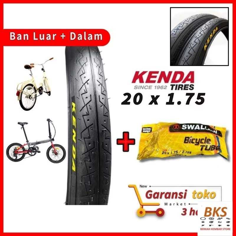 Ban Luar Sepeda 20 x 1.75 / 20x1.75 murni Kenda sepeda lipat bmx anak dewasa