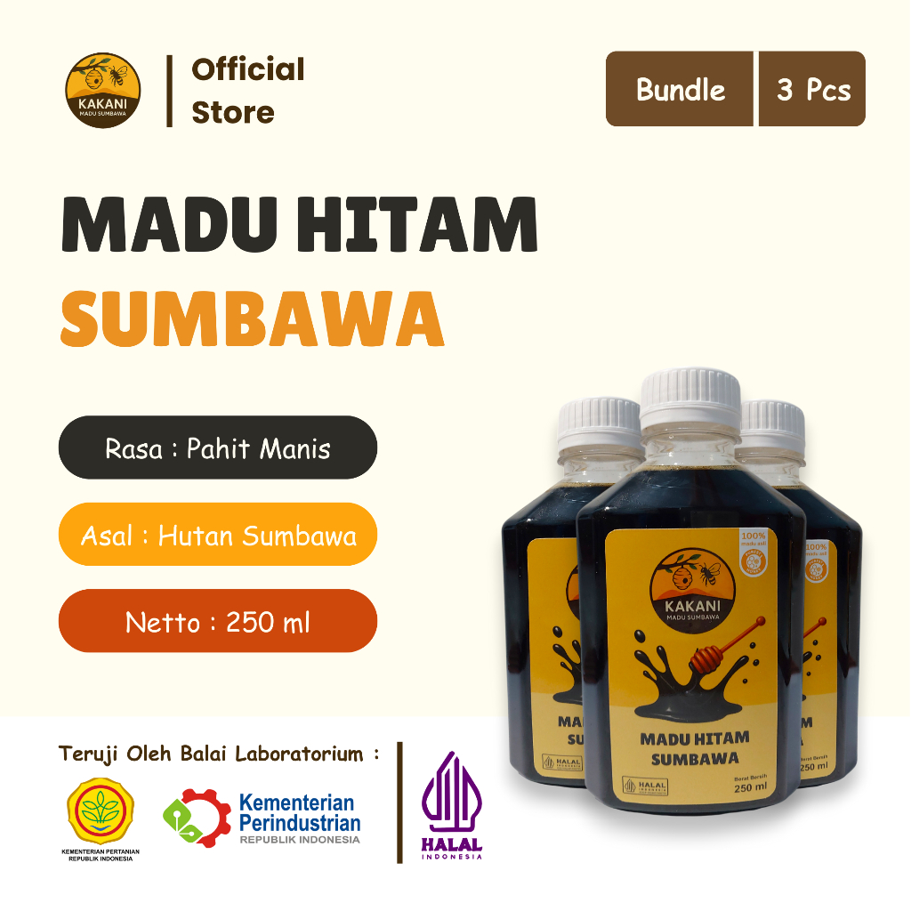 

Madu Hitam Sumbawa Asli 250 ml - Kakani - 100% Madu Sumbawa Murni [3 Pcs]
