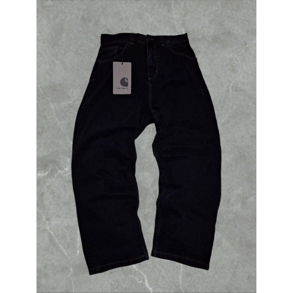 CARHARTT WIP BRANDON PANTS BLACK DENIM STONE WASHED