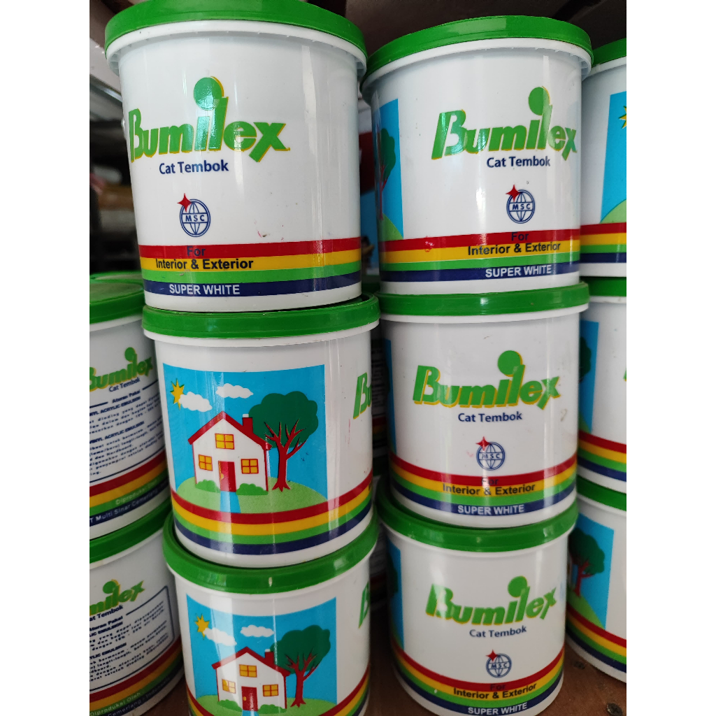 CAT TEMBOK BUMILEX 1 KG MURAH WARNA PUTIH CAT PLAFON DINDING