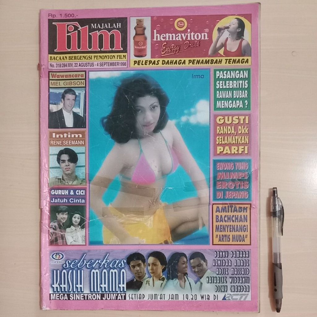 MAJALAH FILM TAHUN 1998 - Majalah Jadul Bekas Murah Original - B1
