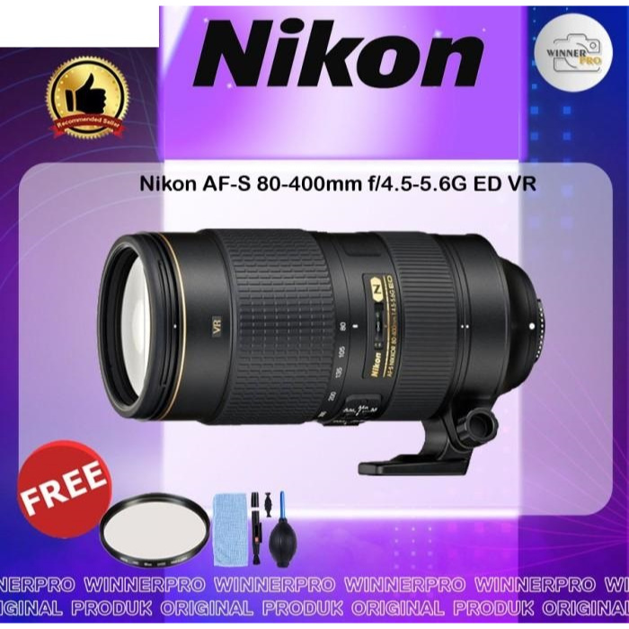 Lensa Nikon AF-S NIKKOR 80-400mm f4.5-5.6 G ED VR