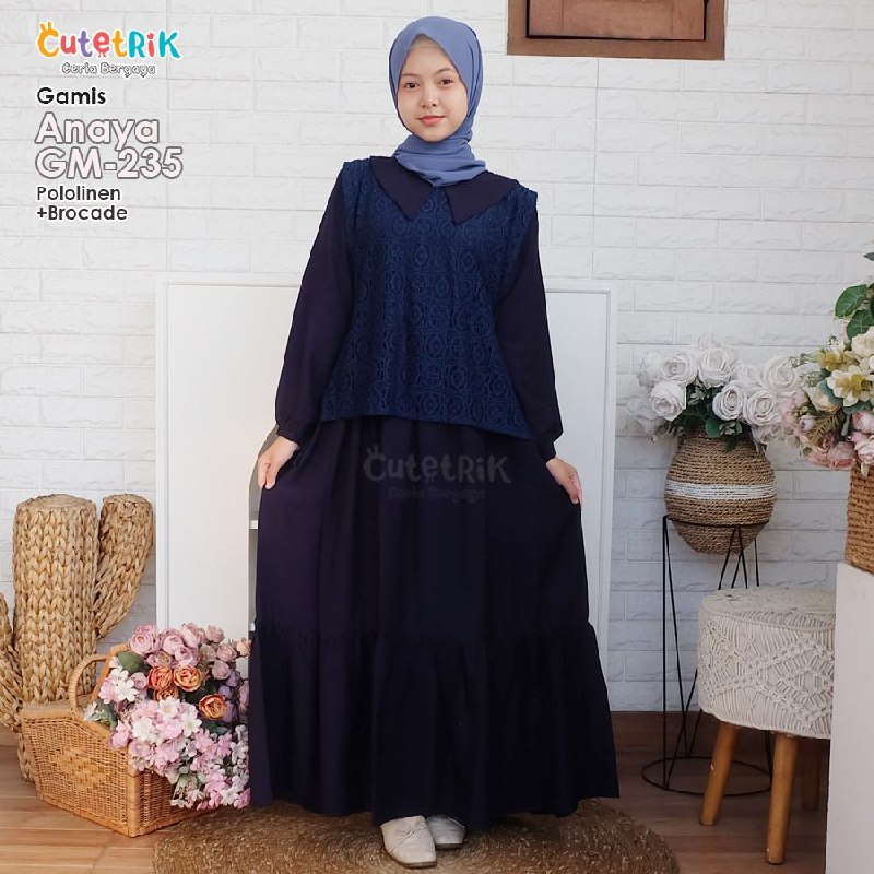 Cutetrik Gamis Terbaru Gamis Anak Lebaran 2026 Gamis Anak Brokat Mewah Dress Anak Remaja Muslimah