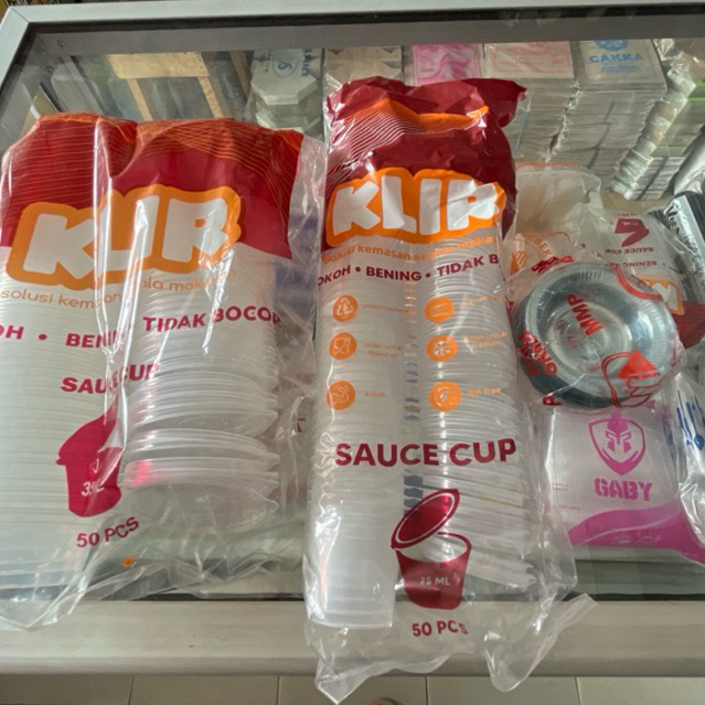 Sauce Cup / Cup saus plastik / Cup saus ada tutup
