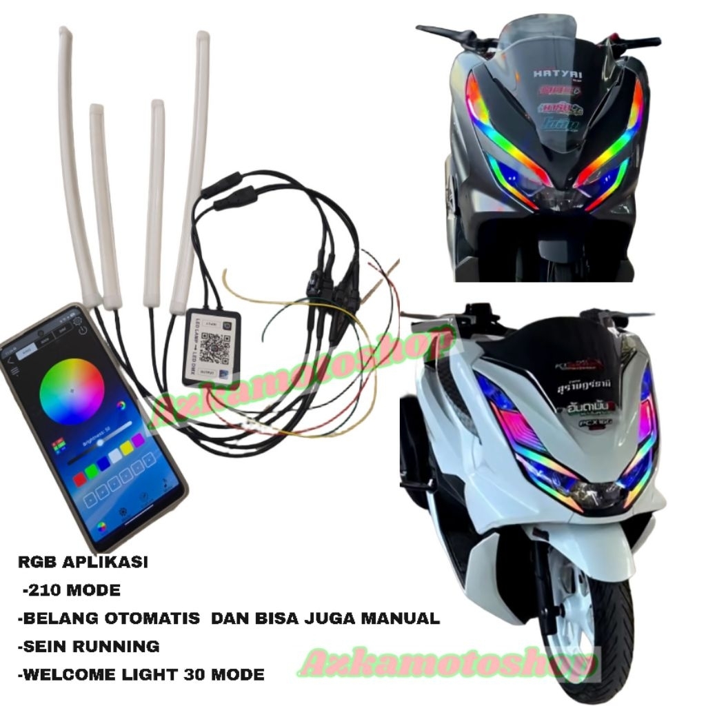 lampu alis drl pcx 150 pcx 160 rgb aplikasi alis rgb matrix pcx 150 dan pcx 160