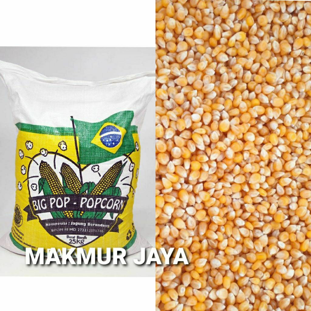 

JAGUNG POPCORN PREMIUM MENTAH 1 KG (Big Pop Brazil) Kemasan Repack