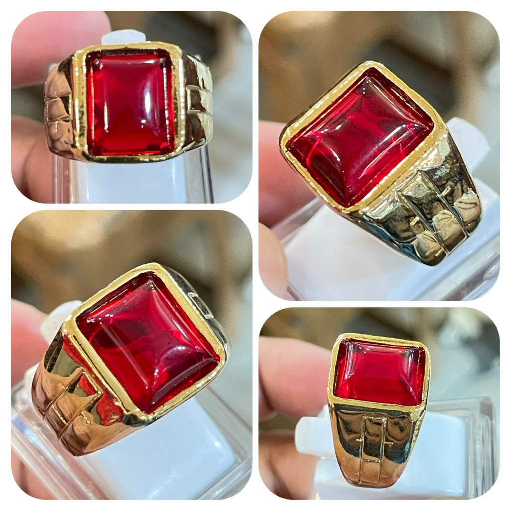 1 PCS CINCIN MERAH SIAM POLOS KOTAK