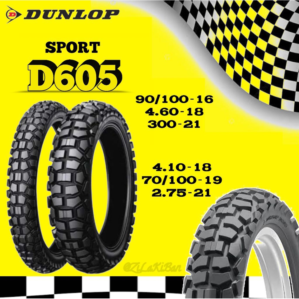 Ban Luar DUNLOP D605 Ring 18 Dan 21