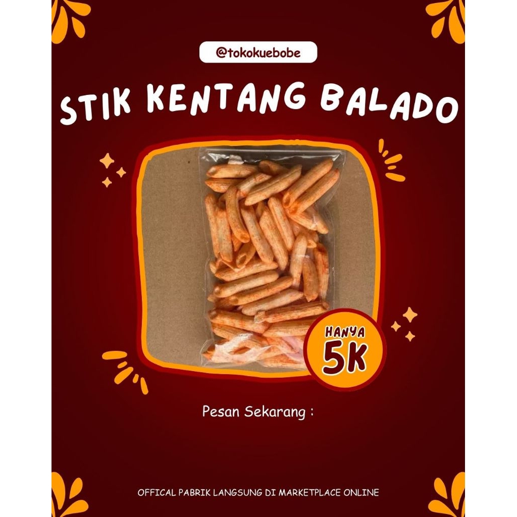 

Aneka Snack Gurih atau Pedes Serba 5rb Bebas Pilih / Makanan Ringan Serba 5rb ( Tokokuebobe ) Kentang potato