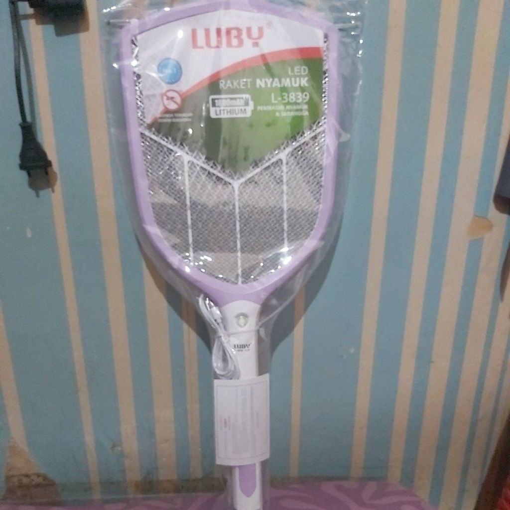 Raket Nyamuk LED ( Luby  L-3839) 1800Mah